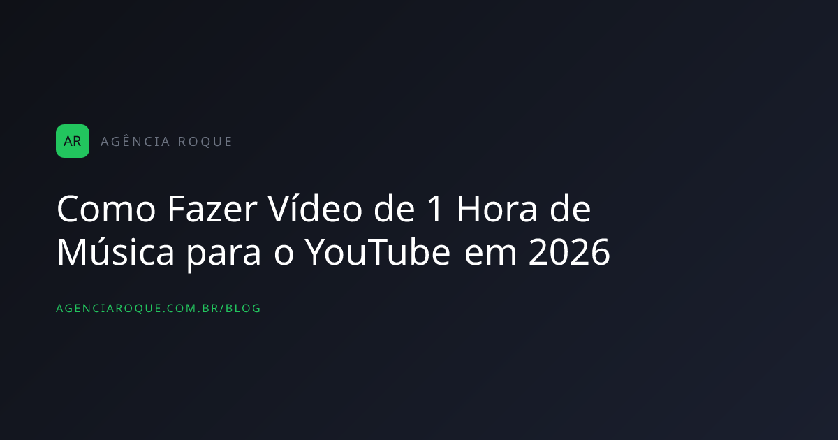 Como Fazer Vídeo de 1 Hora de Música para o YouTube em 2026