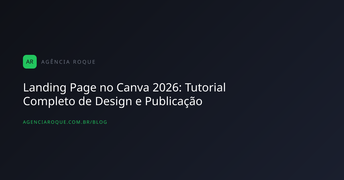 Landing Page no Canva 2026: Tutorial Completo de Design e Publicação