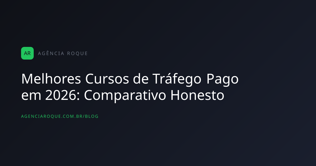 Melhores Cursos de Tráfego Pago em 2026: Comparativo Honesto