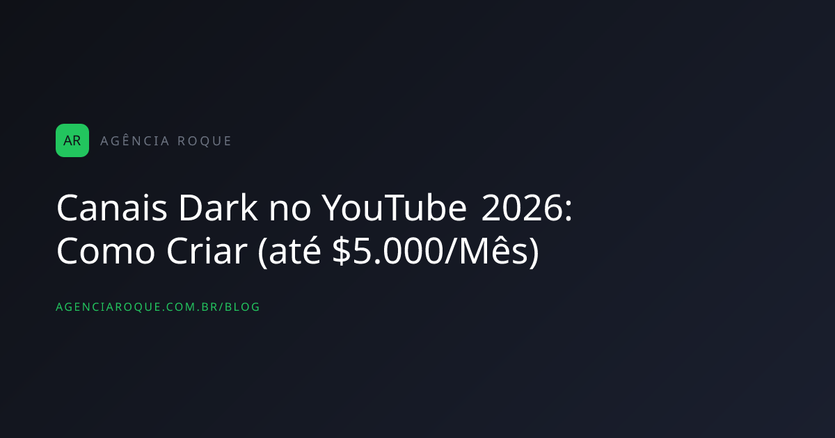 Dashboard de analytics mostrando crescimento de um canal dark de música com 500K visualizações/mês, CPM em dólar e múlti