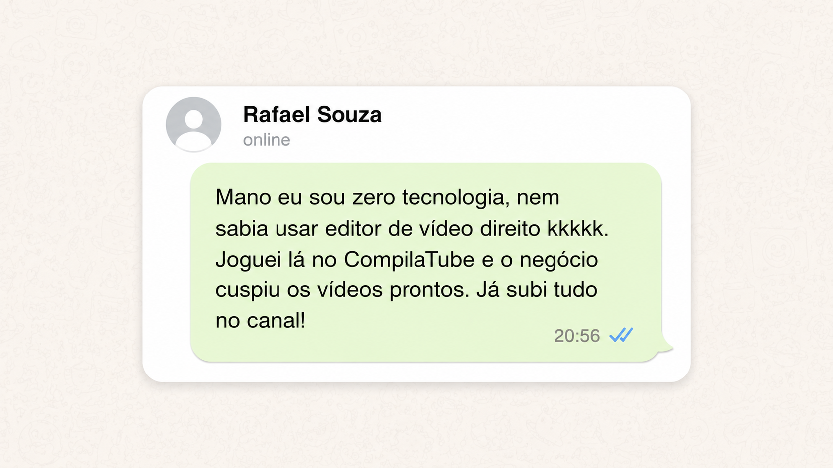 Depoimento de aluno da Sinfonia Oculta